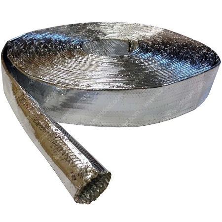 Electriduct Aluminum Coated Fiberglass Heat Reflective Sleeve- 10mm (0.4") x 25ft BS-J-AFRS-010-25